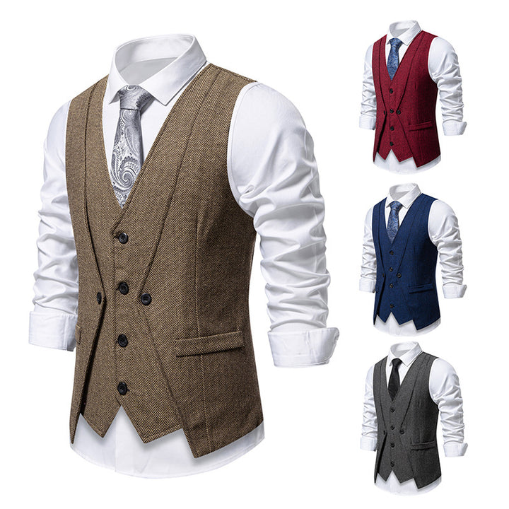 Men's elegant vest with fine textured pattern Lisslune
