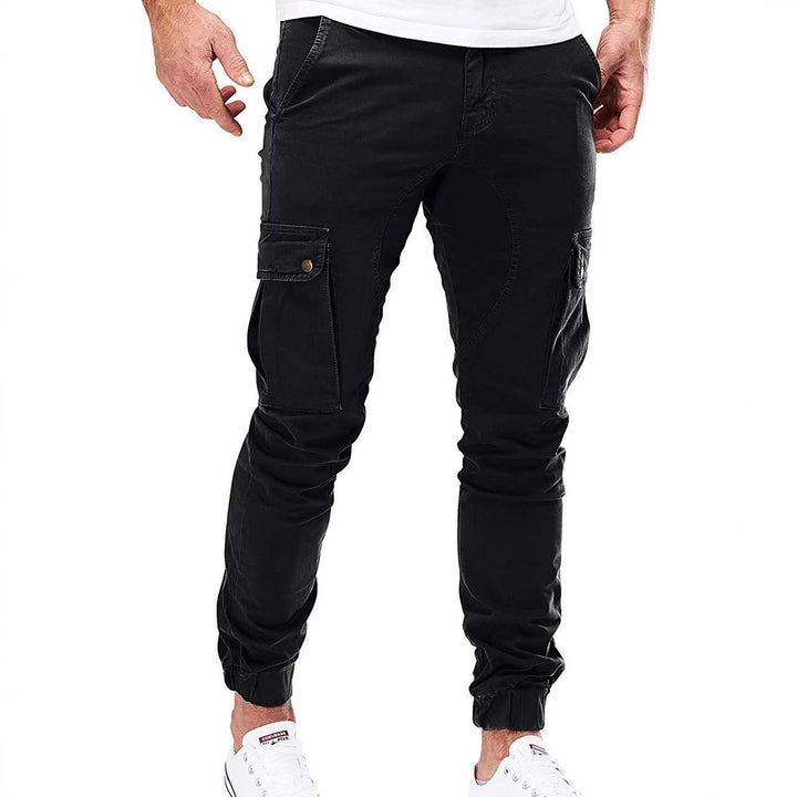 Men's Cargo Pants with Elastic Waistband and Practical Pockets Lisslune