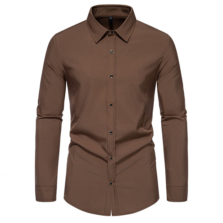 Men's fashionable long-sleeve shirt with elegant cut Lisslune