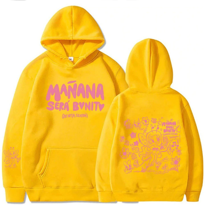 Women's hoodie with creative print and practical kangaroo pocket Lisslune