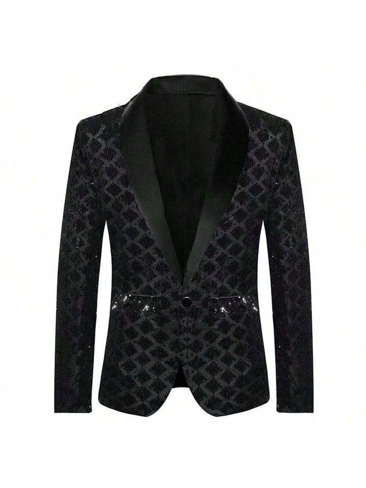 Men's Glamorous Sequin Blazer Lisslune