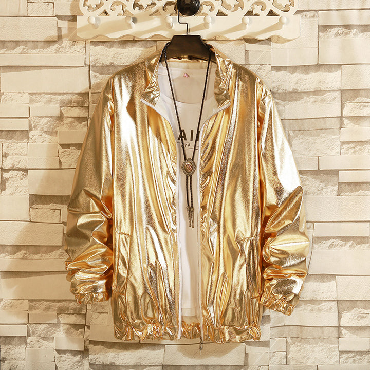 Men's fashionable bomber jacket in shiny design Lisslune