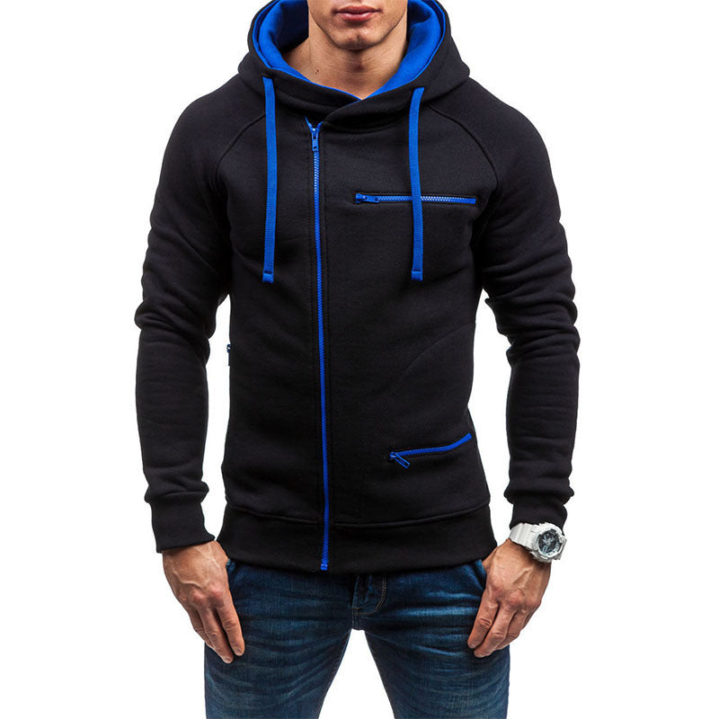 Men's Sporty Hoodie Jacket with Innovative Zipper Design Lisslune