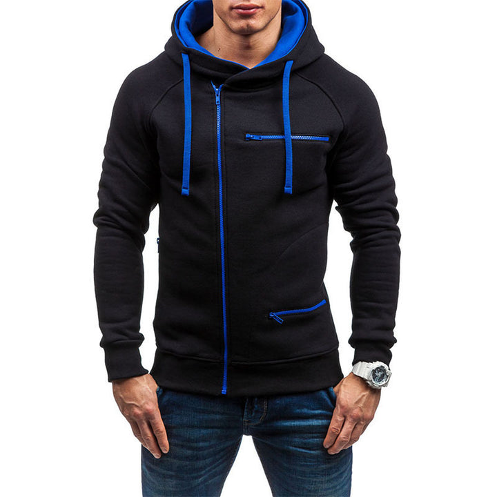 Men's Sporty Hoodie Jacket with Innovative Zipper Design Lisslune
