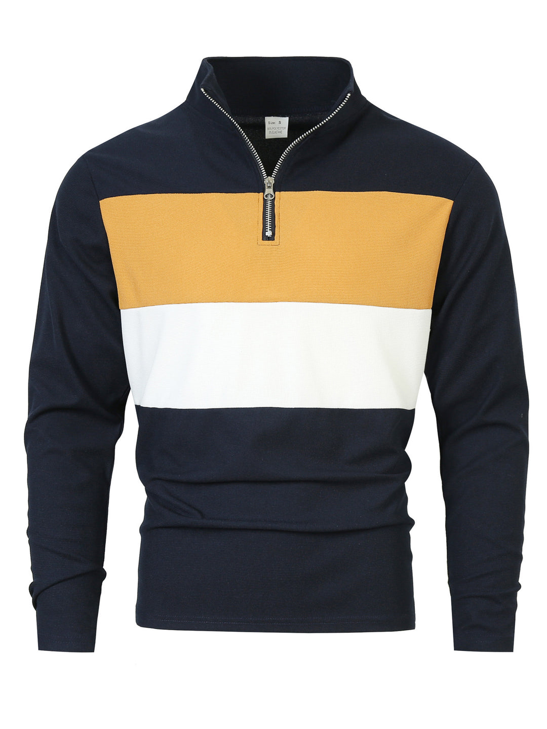 Men's sports pullover with modern stand-up collar and zipper Lisslune