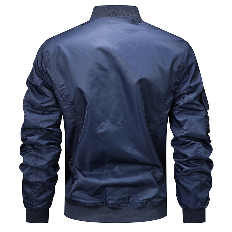 Men's Multifunctional Utility Jacket with Strategic Pockets and Elastic Cuffs Lisslune