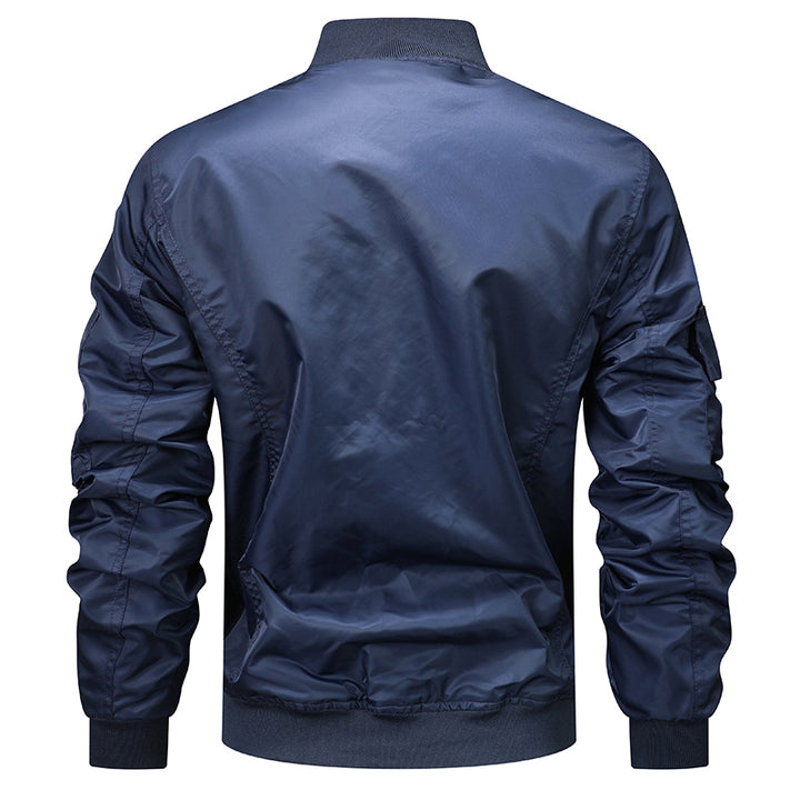 Men's Multifunctional Utility Jacket with Strategic Pockets and Elastic Cuffs Lisslune