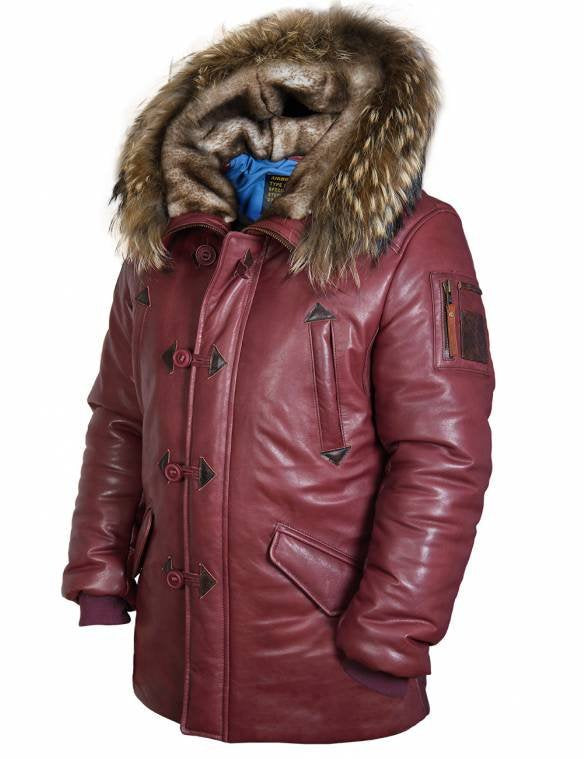 Men's winter parka with luxurious synthetic fur collar and warming lining Lisslune