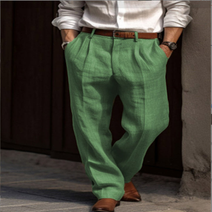 Men's elegant linen pants with casual cut and breathable properties Lisslune