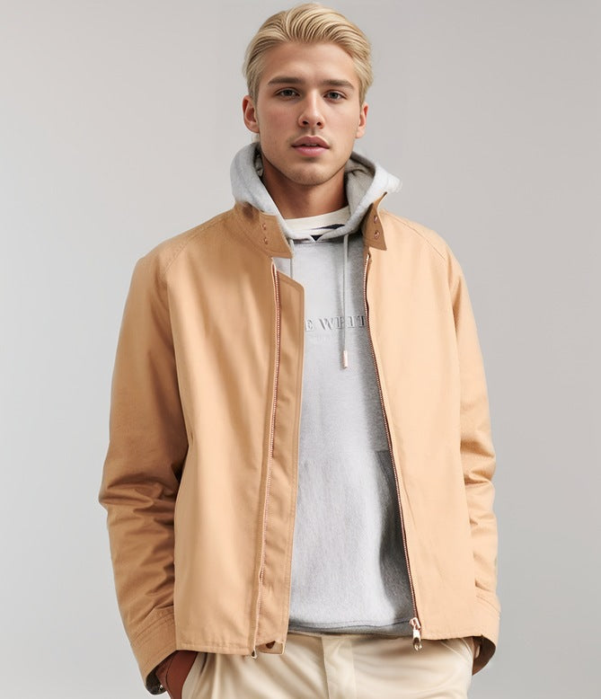 Men's lightweight casual jacket in modern design with stand-up collar Lisslune