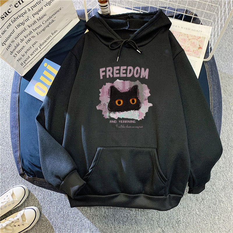 Women's hoodie with creative cat design Lisslune