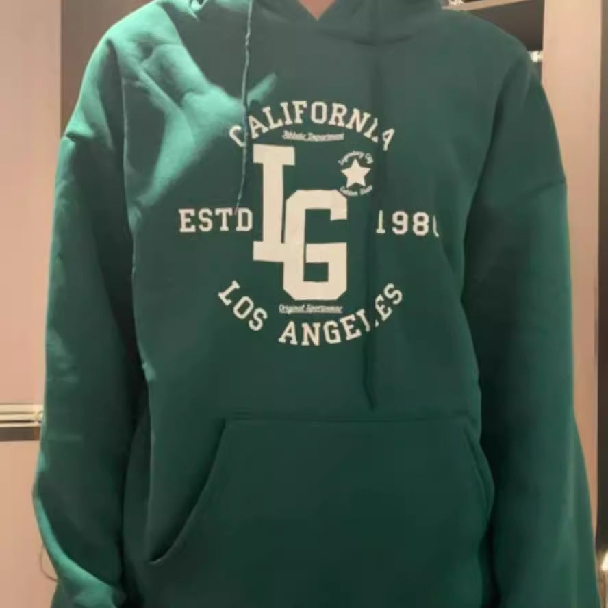 Women's hoodie with sporty California print Lisslune