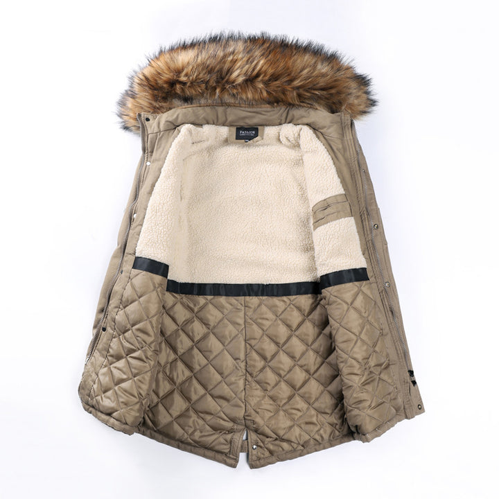 Men's Parka Jacket with Detachable Hood and Insulating Inner Lining Lisslune