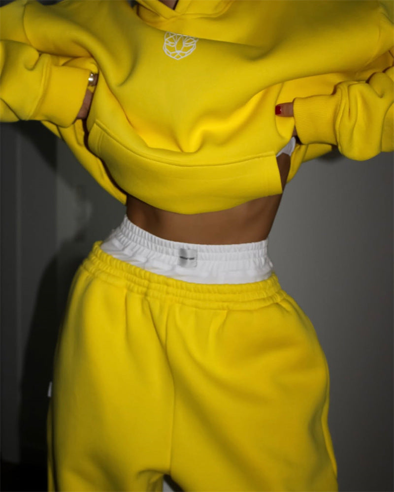 Women's Oversized Hoodie with Elastic Waistband and Wide Cut Lisslune