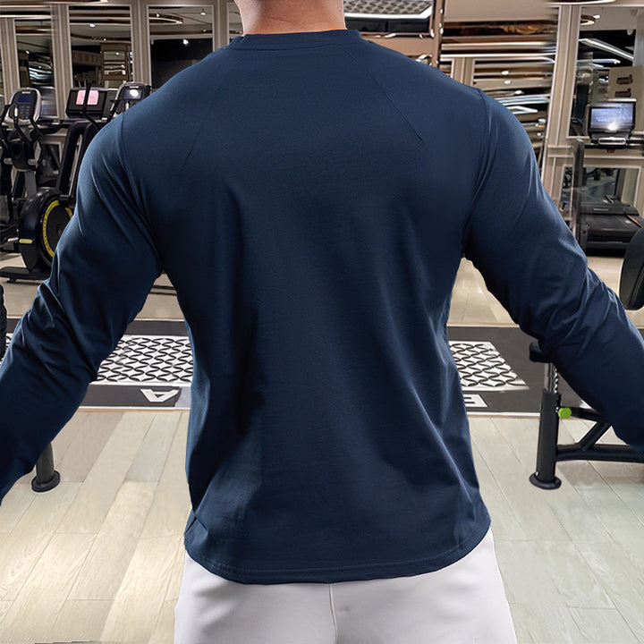 Men's Athletic Long Sleeve Shirt with Innovative Moisture Regulation Lisslune