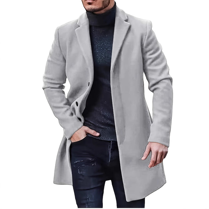 Men's elegant wool coat with slim fit Lisslune