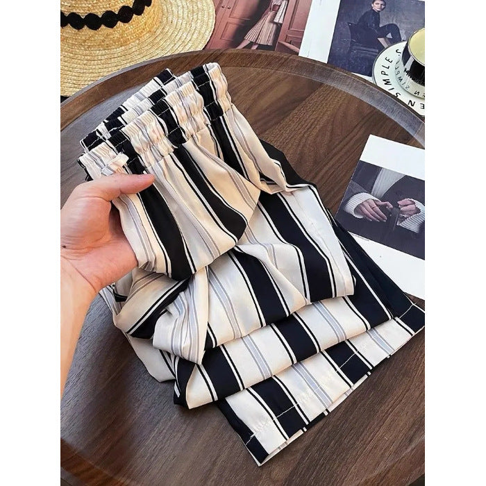 Women Elegant and Comfortable Striped Culotte Shorts Lisslune