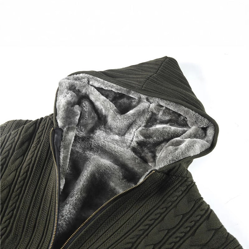 Men's cardigan with hood and lining material Lisslune