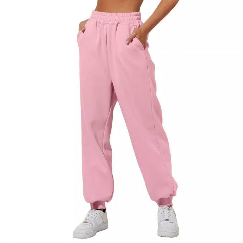 Women's jogging pants with elastic waistband and side pockets Lisslune