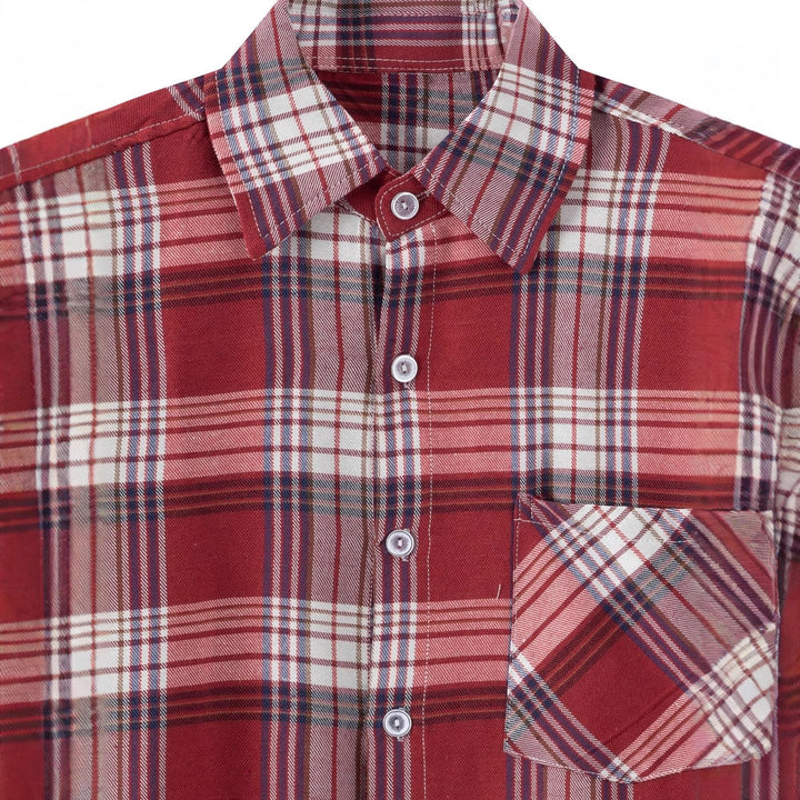 Men's casual flannel shirt with various check patterns Lisslune