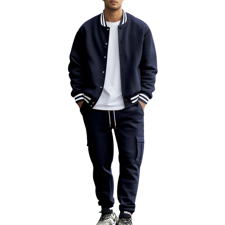 Men's sporty bomber jacket and cargo pants set Lisslune
