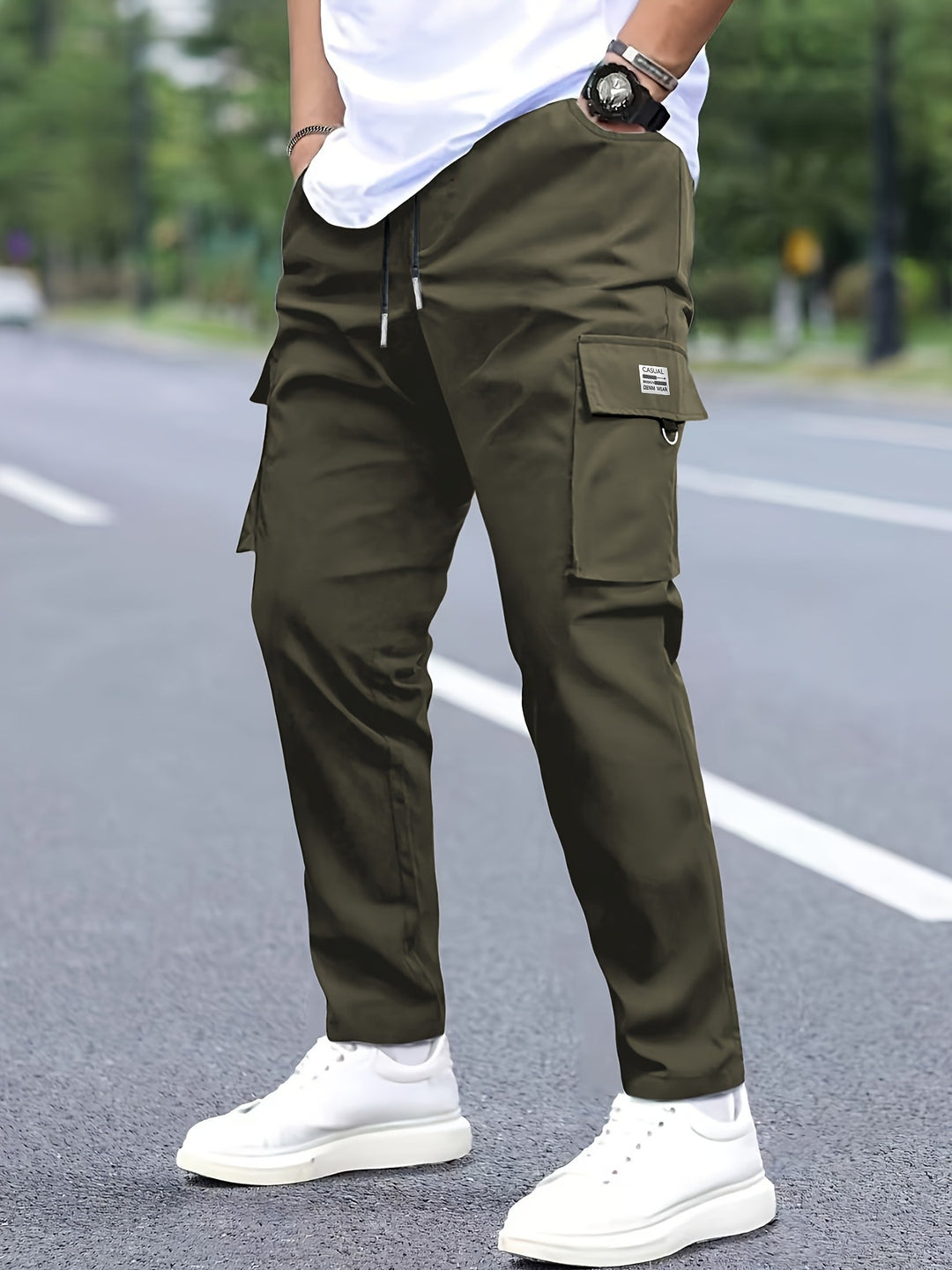 Men's cargo pants in modern design with practical pockets Lisslune