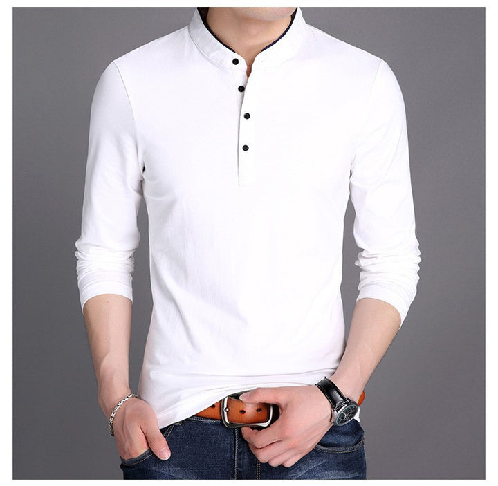 Men's Long Sleeve Shirts with Modern Henley Collar and Stylish Button Details Lisslune