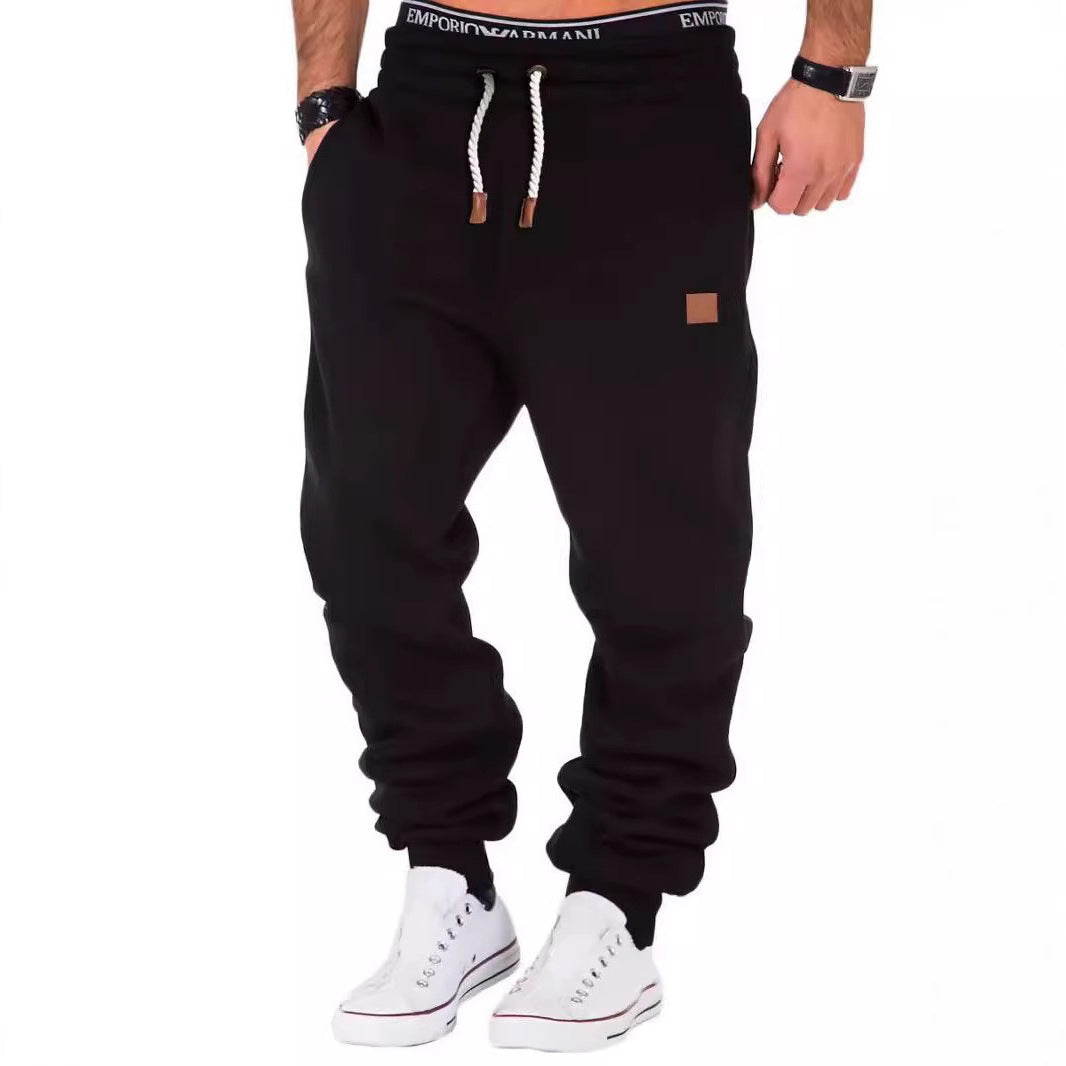 Men's comfortable leisure jogging pants with elastic waistband and practical pockets Lisslune