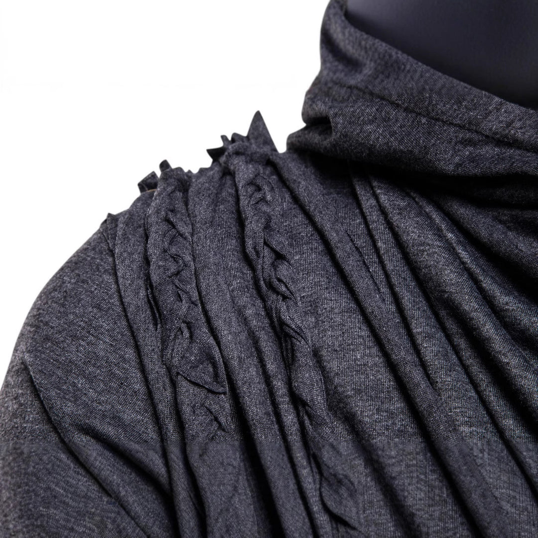 Men's asymmetrical hoodie shirt with decorative details Lisslune