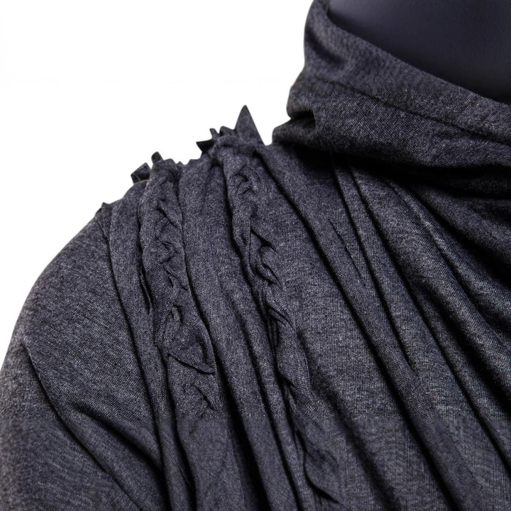 Men's asymmetrical hoodie shirt with decorative details Lisslune