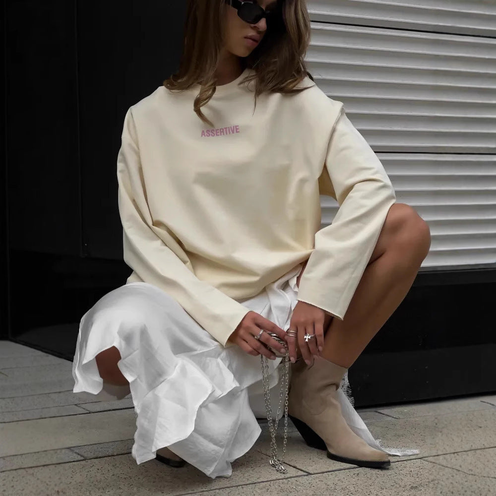 Ladies Oversized sweatshirt with striking lettering Lisslune
