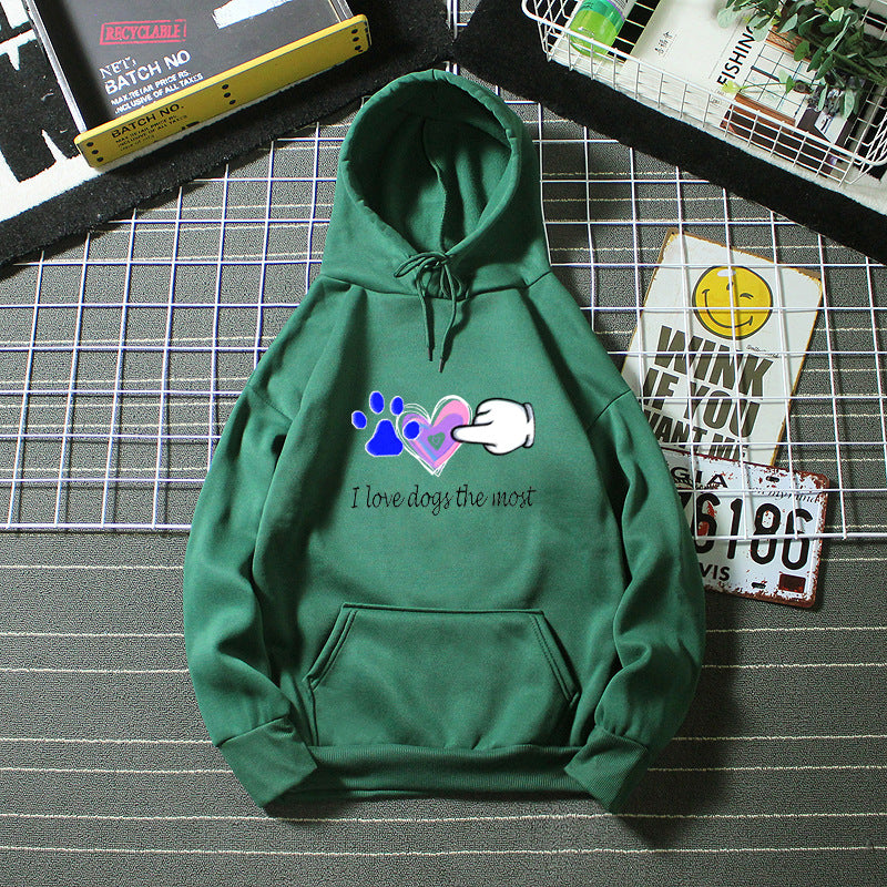 Women Hoodie with Loving Dog Design Lisslune