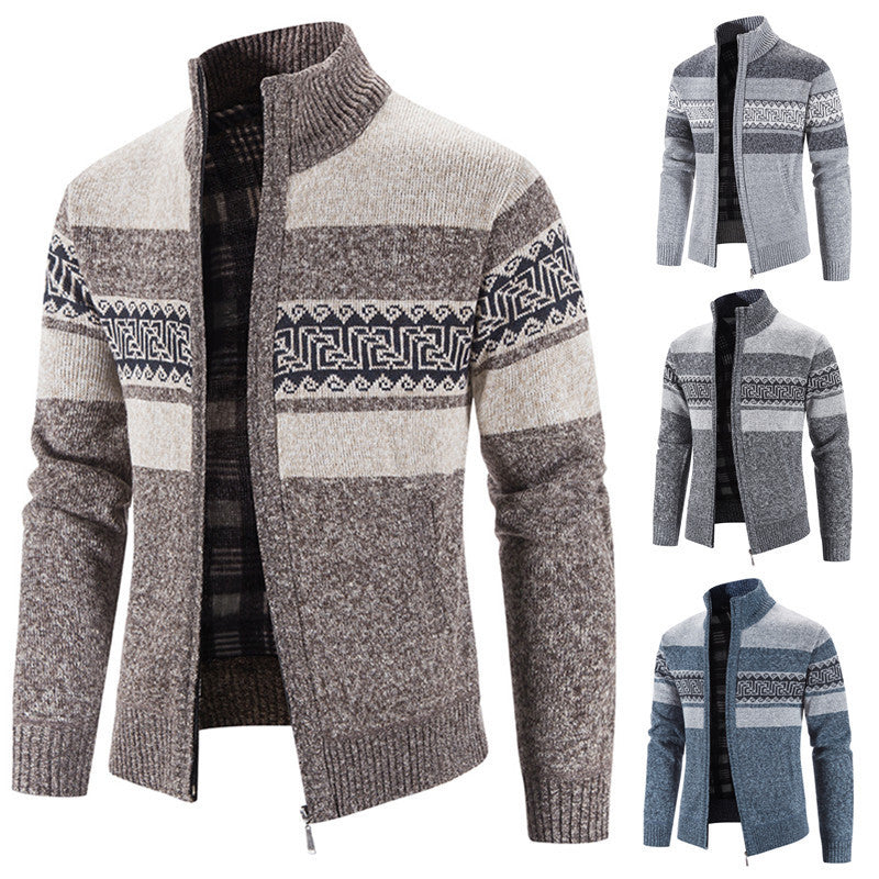 Men's cozy cardigan with zip collar Lisslune