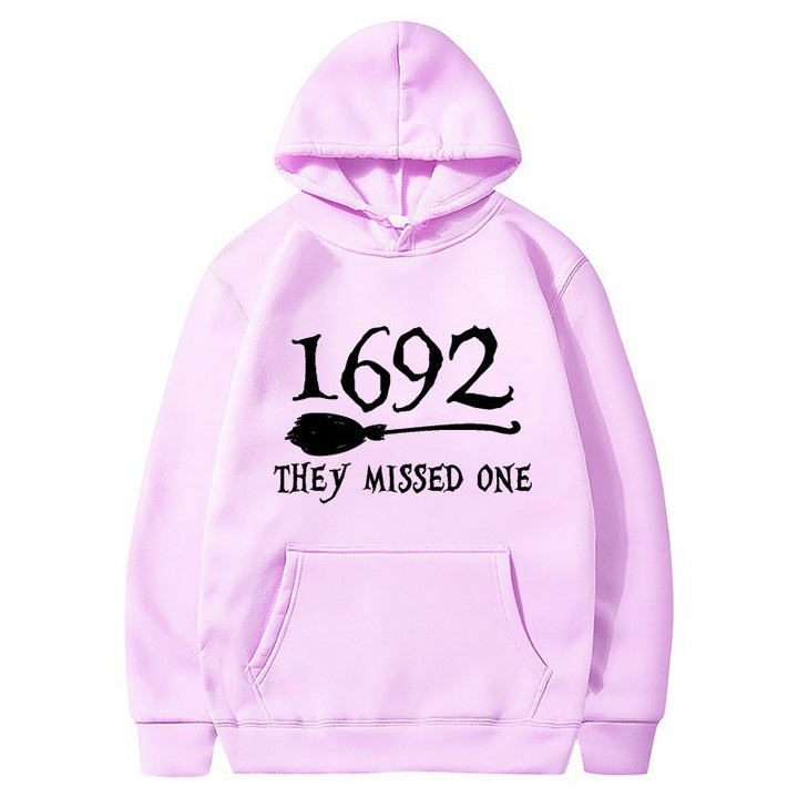 Women’s hooded sweatshirt with creative Halloween motif and loose fit Lisslune