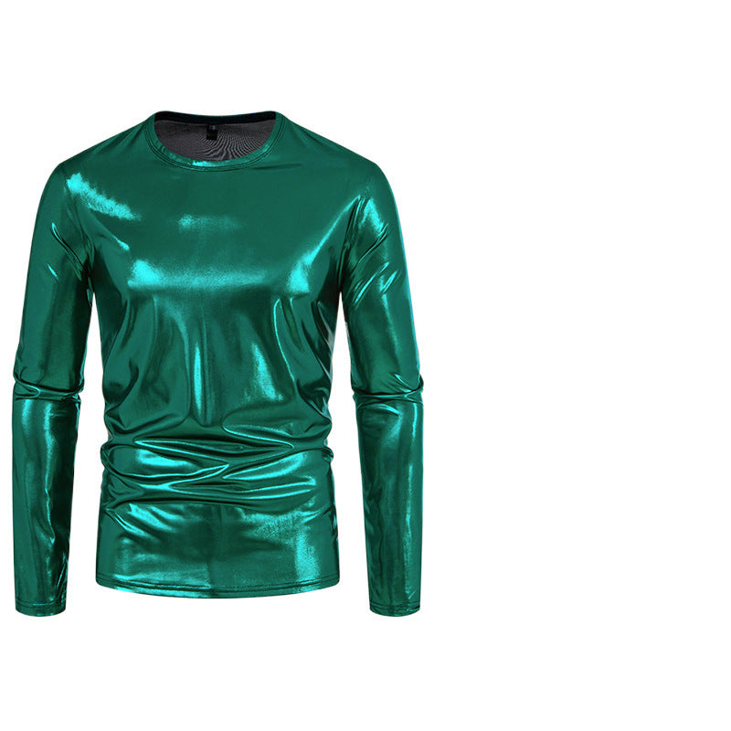 Men's long sleeve shirt made of smooth, reflective material Lisslune