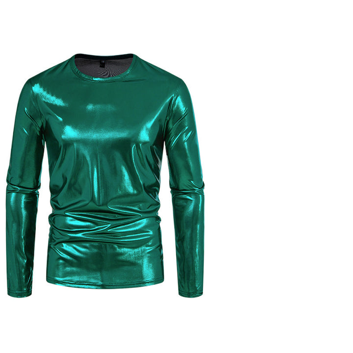 Men's long sleeve shirt made of smooth, reflective material Lisslune