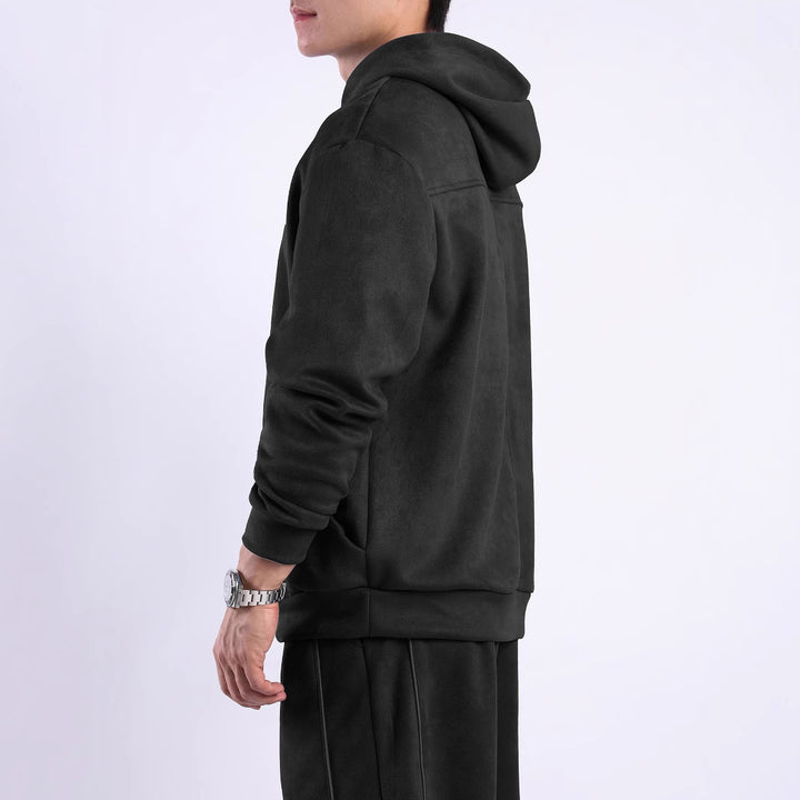 Men's hooded sweatshirt made of soft fleece material with innovative details Lisslune