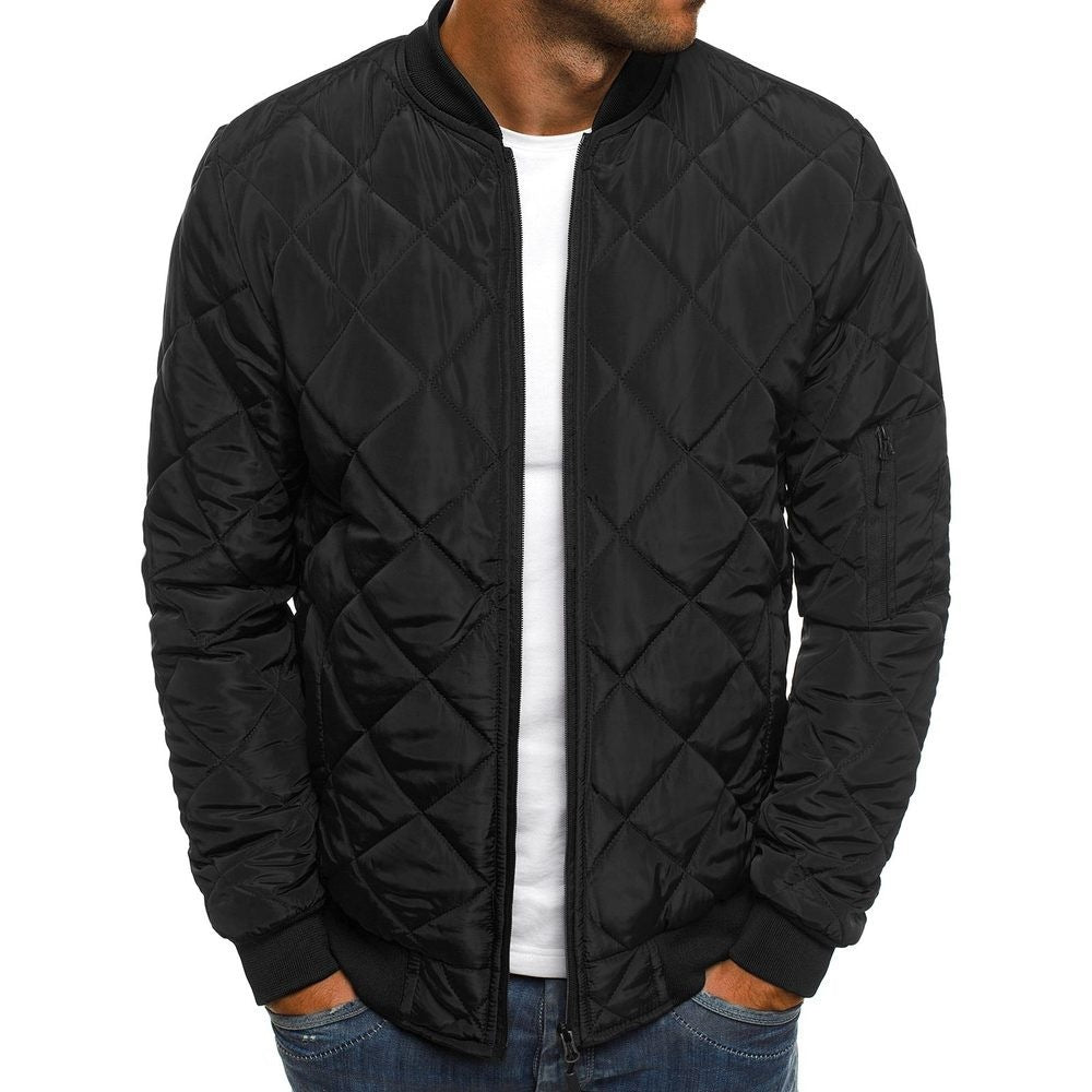 Men's fashionable quilted jacket with practical pockets and elastic waistband Lisslune