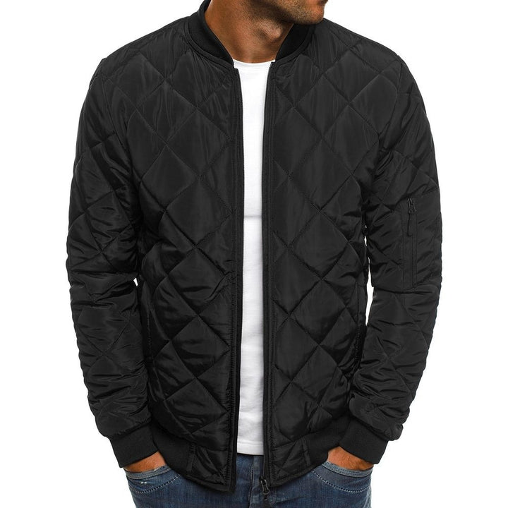 Men's fashionable quilted jacket with practical pockets and elastic waistband Lisslune