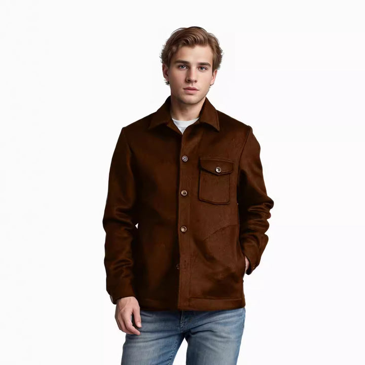 Men's wool jacket with practical pockets Lisslune