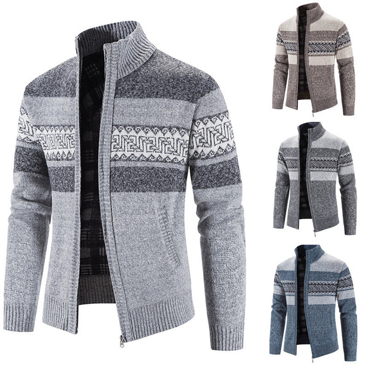Men's cozy cardigan with zip collar Lisslune