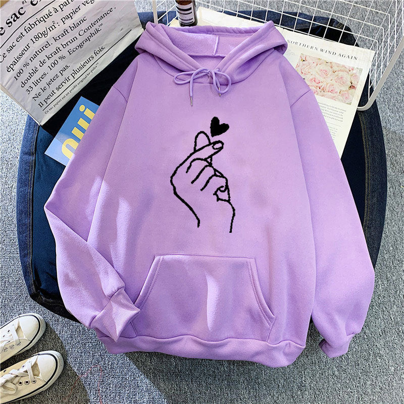 Women’s hoodie with creative hand graphic Lisslune