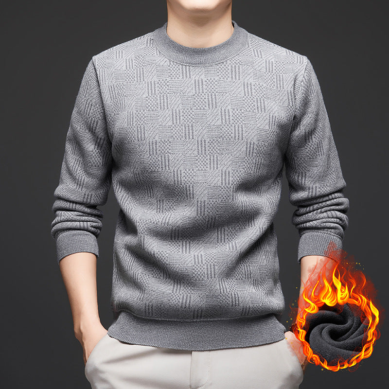 Men's knitted sweater with modern diamond pattern Lisslune