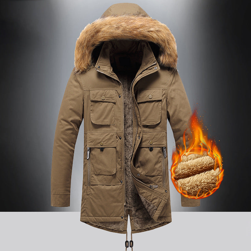 Men's Multilayered Parka Jacket with Insulating Fleece Lining Lisslune