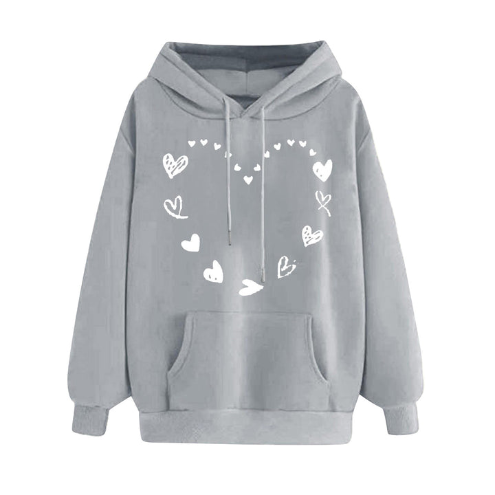 Women's hoodie with playful heart design and comfortable kangaroo pocket Lisslune