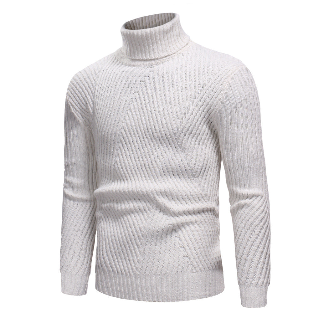 Men's high-quality turtleneck sweater in structured design Lisslune