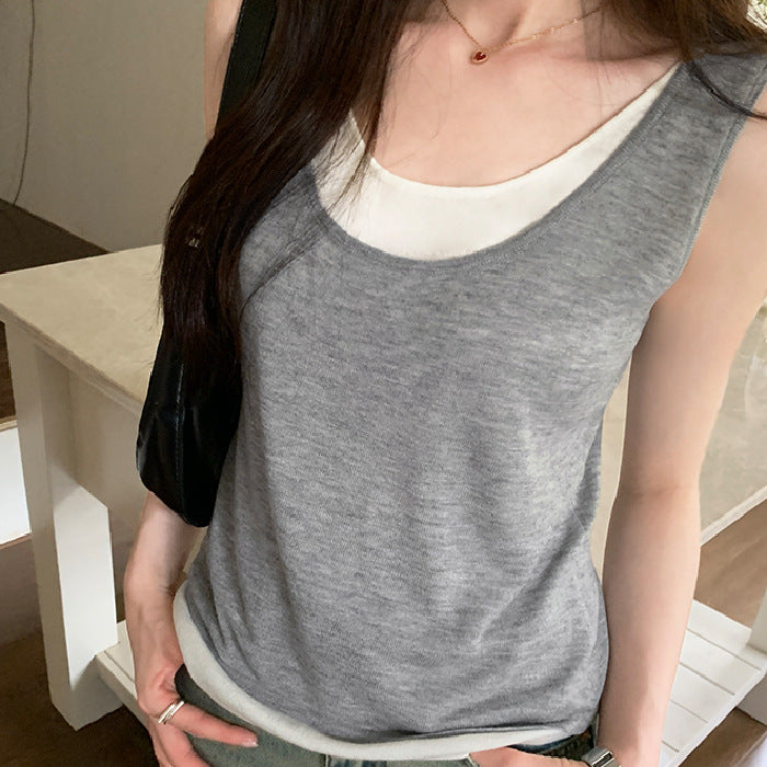 Women's long sleeve shirt with elegant layering effect Lisslune