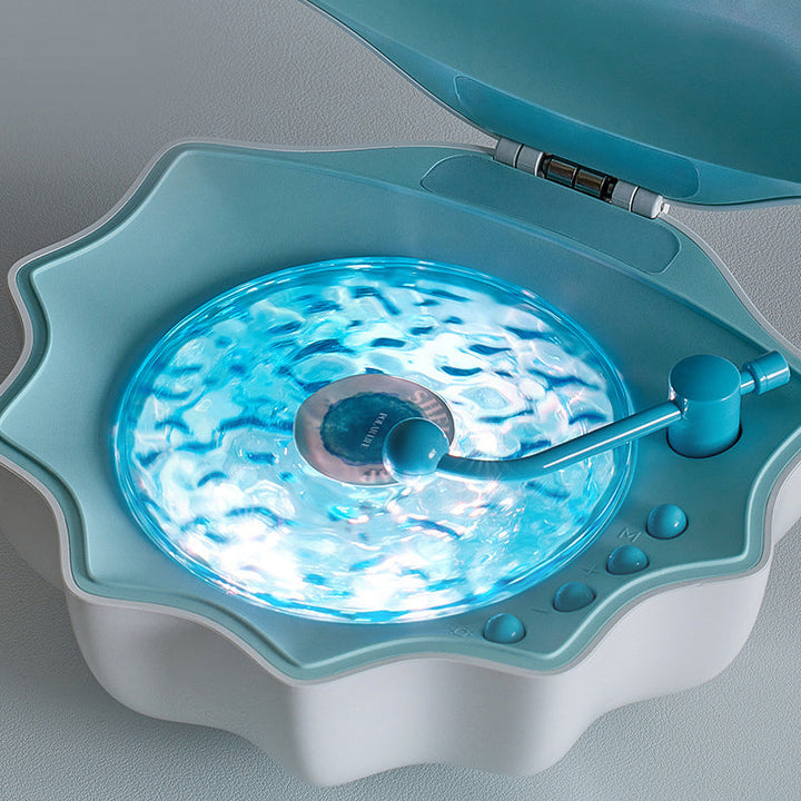 Lisslune | Shell Lamp Waves Retro Bluetooth Turntable LED Night Light - Perfect Gift for Kids and Girls