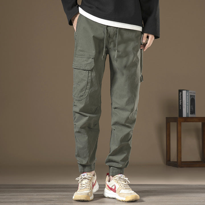 Men's cargo pants with functional pockets and elastic waistband Lisslune