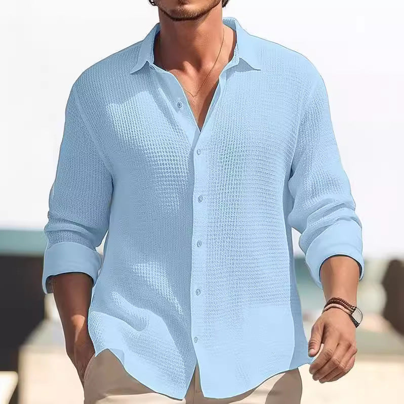 Men's casual long sleeve shirt Lisslune